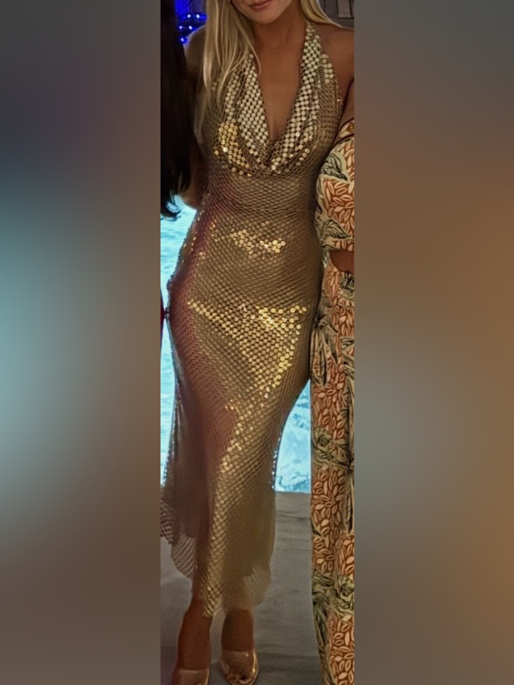 Zara gold Sequin Dress